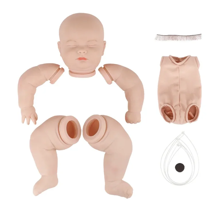 23 Polegada kit reborn em branco joseph dormindo realista vinil real reborn kit sem pintura inacabado bonecas em branco kit