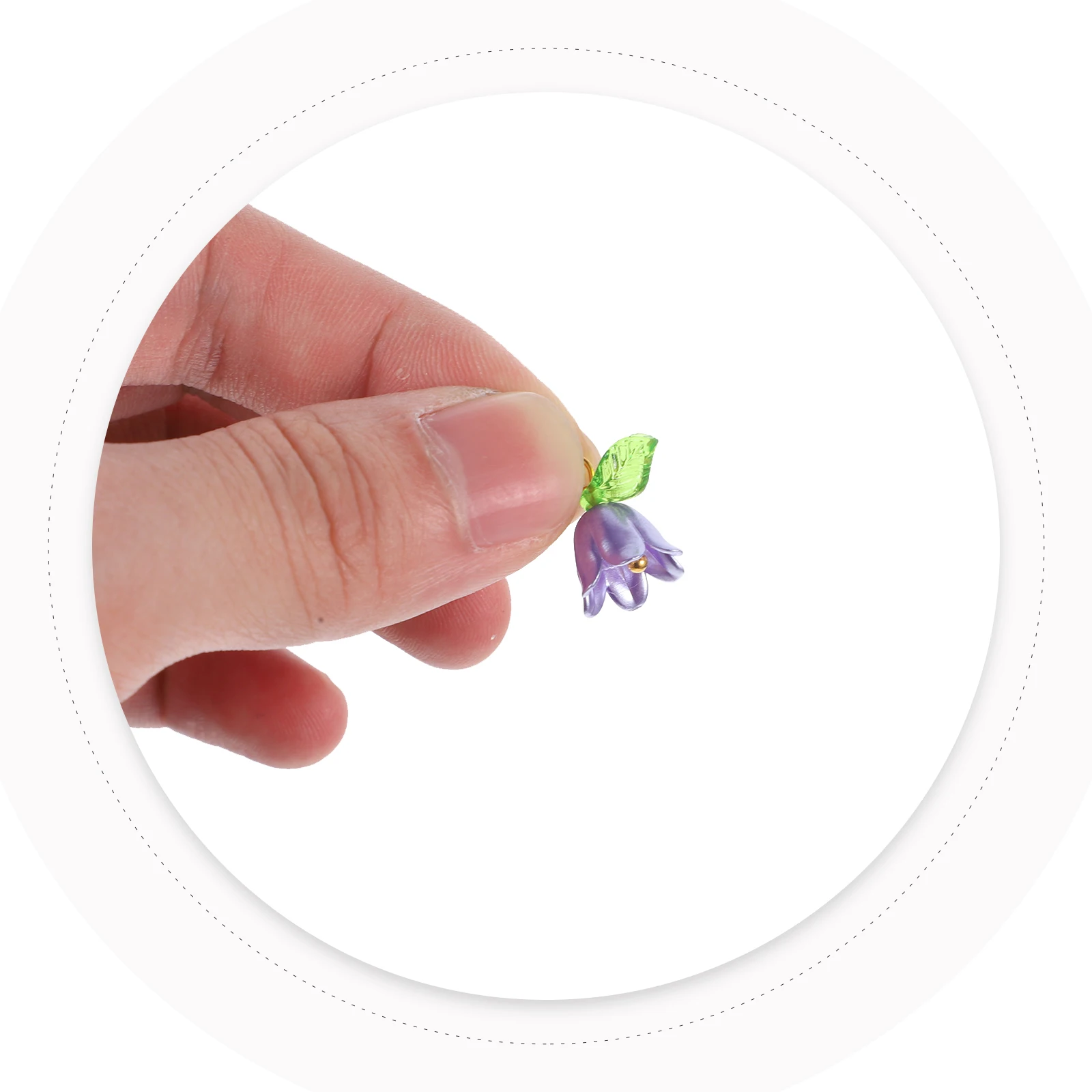 

60 Pcs Pearl Lily Flower Charms Acrylic DIY Jewelry Making Bracelet Necklace Earrings Accessories White Purple Pink