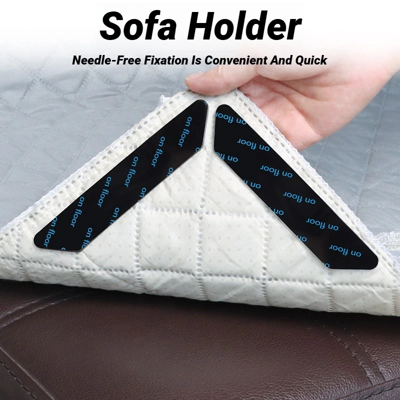 Cinta adhesiva antideslizante, impermeable, reutilizable y lavable para fijar alfombras y tapetes en las esquinas.