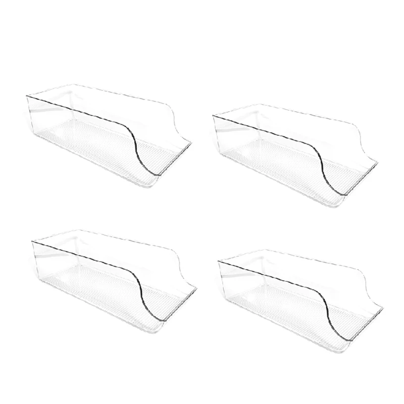 4PCS Clear Can Organizer Box For Pantry, Refrigerator, Freezer & Fridge Organizers And Storage Clear