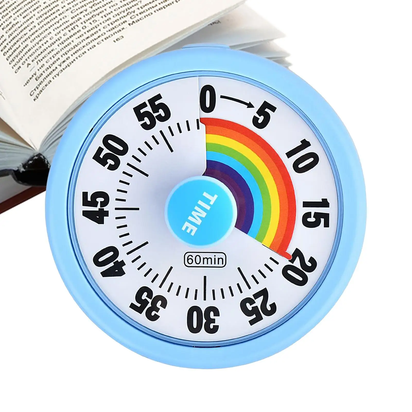 Visual Kids Timer 60-Min Countdown Silent Rainbow Disk Children's Visual Desk Timer For Kids Boys Teens Adults Home Kitchen