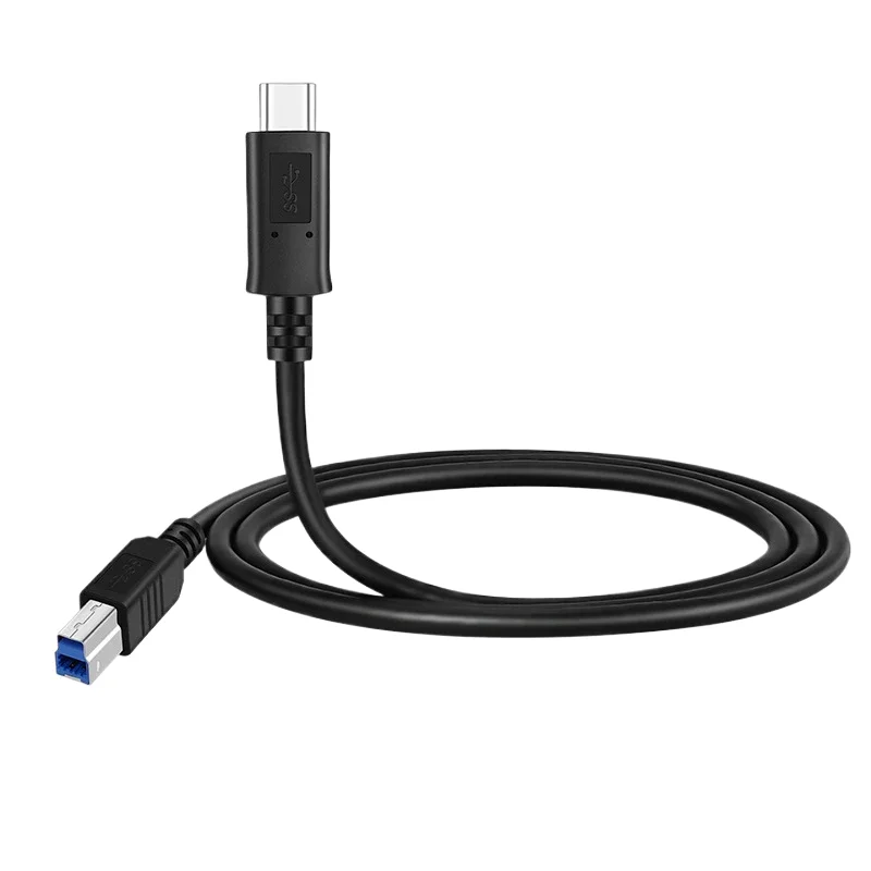 1M 2M Type-C To Type B USB 3.0 2.0 Data Cable Compatible With USB-C Laptop HP Canon Brother Epson Dell Samsung Printer Scanner