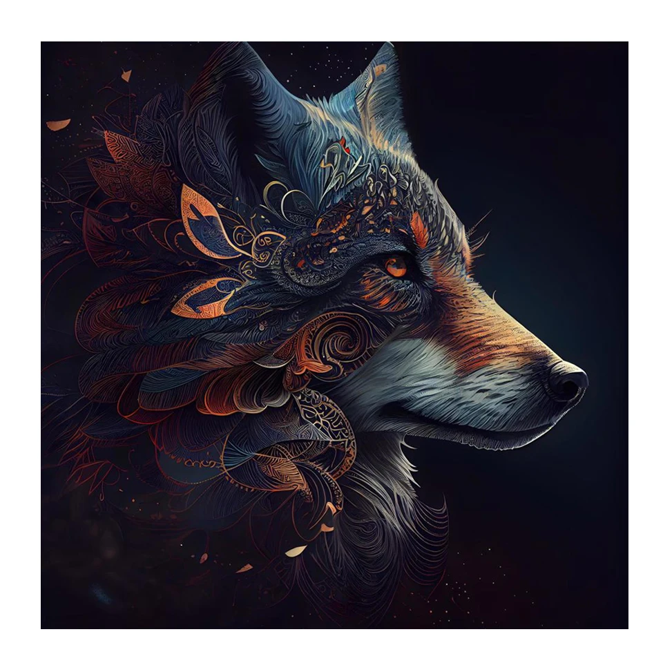 5D DIY Diamond Painting Animal Wolf Full Rhinestones Diamond Embroidery Cross Stitch Butterfly Needlework Home Decoration