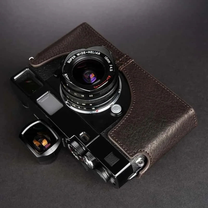 Genuine Leather Handmade Camera Half Case Camera Bag Design for ZEISS IKON ZM SW