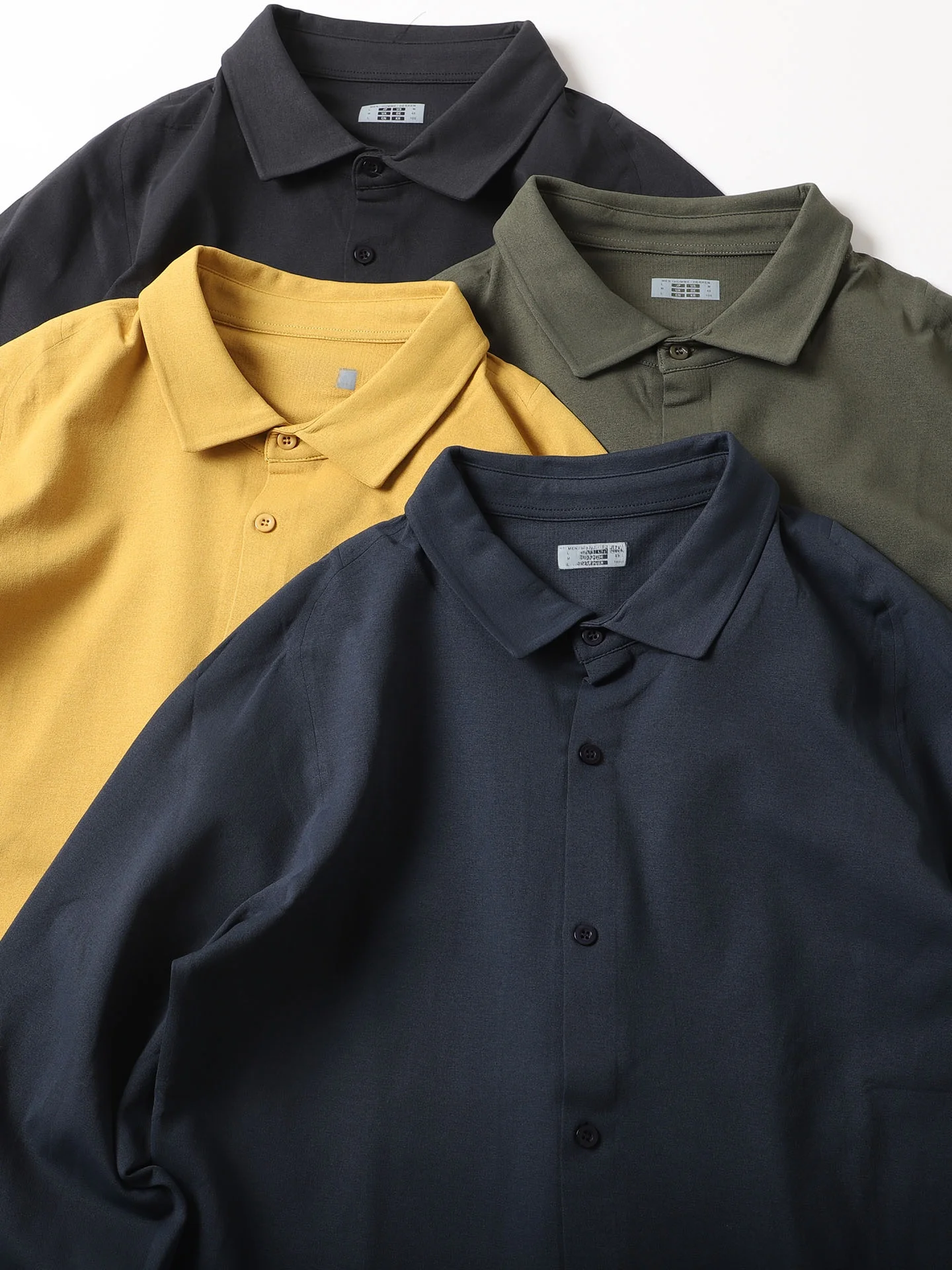 

American Sle Outdoor Long Sve irt Men's Classic Comfortable Breathable Moisture ng Elastic Qui Dry Collared Trendy