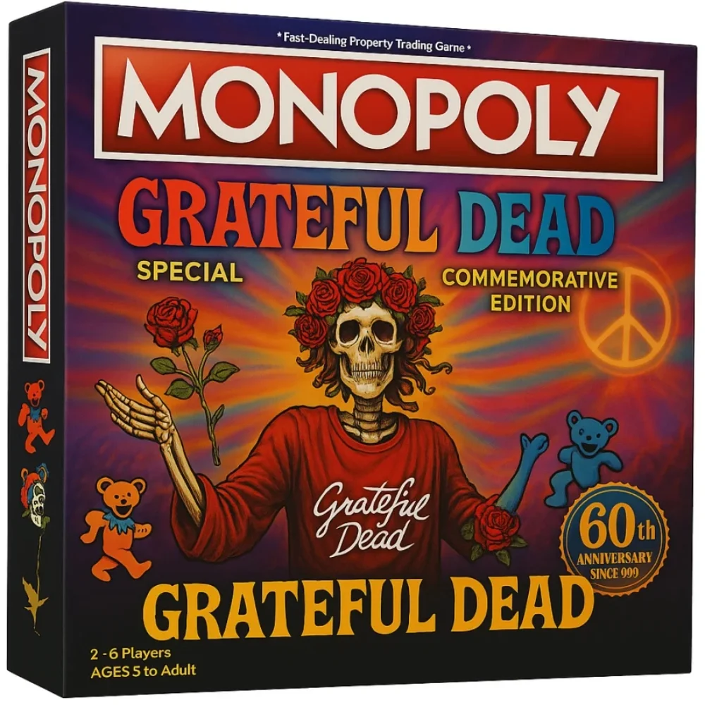 Grateful Dead Monopoly 60th Anniversary Collectible Board Game for Rock Fans & Players