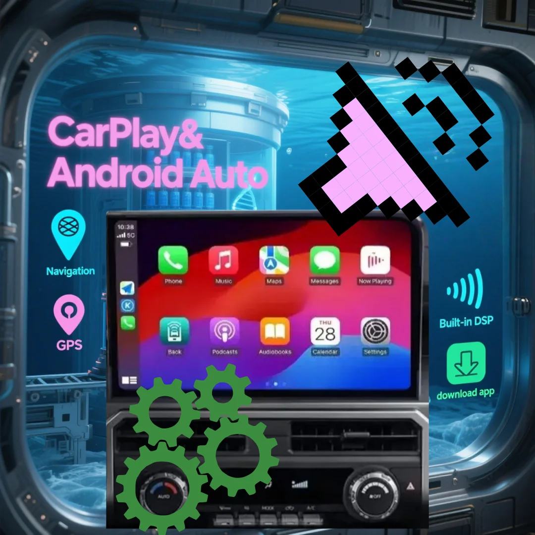 

Новинка 2025 года, Android для Toyota Tacoma 2024, беспроводной Carplay, авто, мультимедийный стерео радиоплеер, сенсорный экран, GPS-навигация DSp