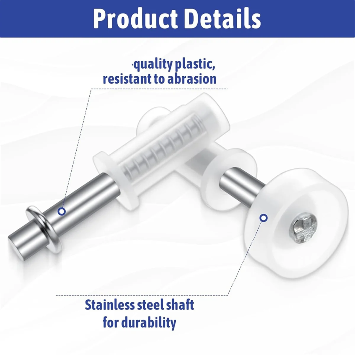 

SSR Bifold Closet Door Hardware, 16Pcs Bi-Fold Doors Top Roller Guide Wheel and Tops Pivot for Folding Accordion Shower Door