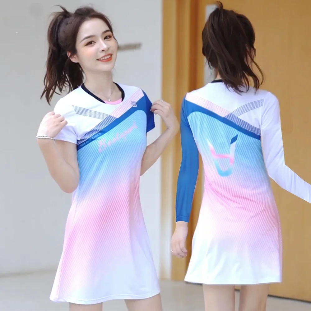 

AYNO Badminton orm Set Women's Spor Svel ort Sve Qui Dry Tennis Dr Fitn Fan Supplies