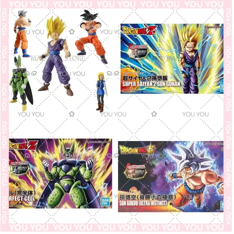 

FRS Bandai Figure-Rise Standard Dragon Ball Z Son Gohan Perfect Cell Android 18 Son Goku Model Kit Toy for Dragon Ball Z