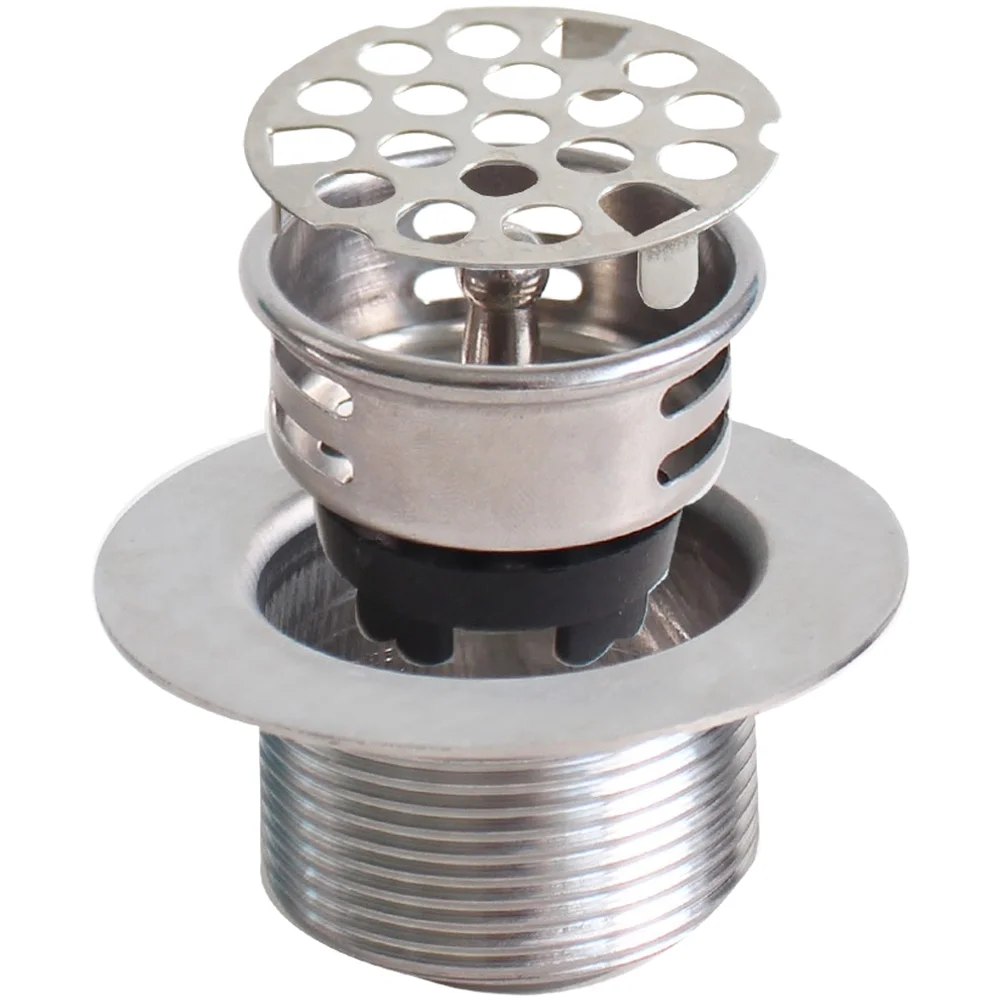 71.5mm Drain Strainer for Mop Sink Pool Drain 304 Stainless Steel with Thin Thick Gaskets and Reinforced Nut Assembly