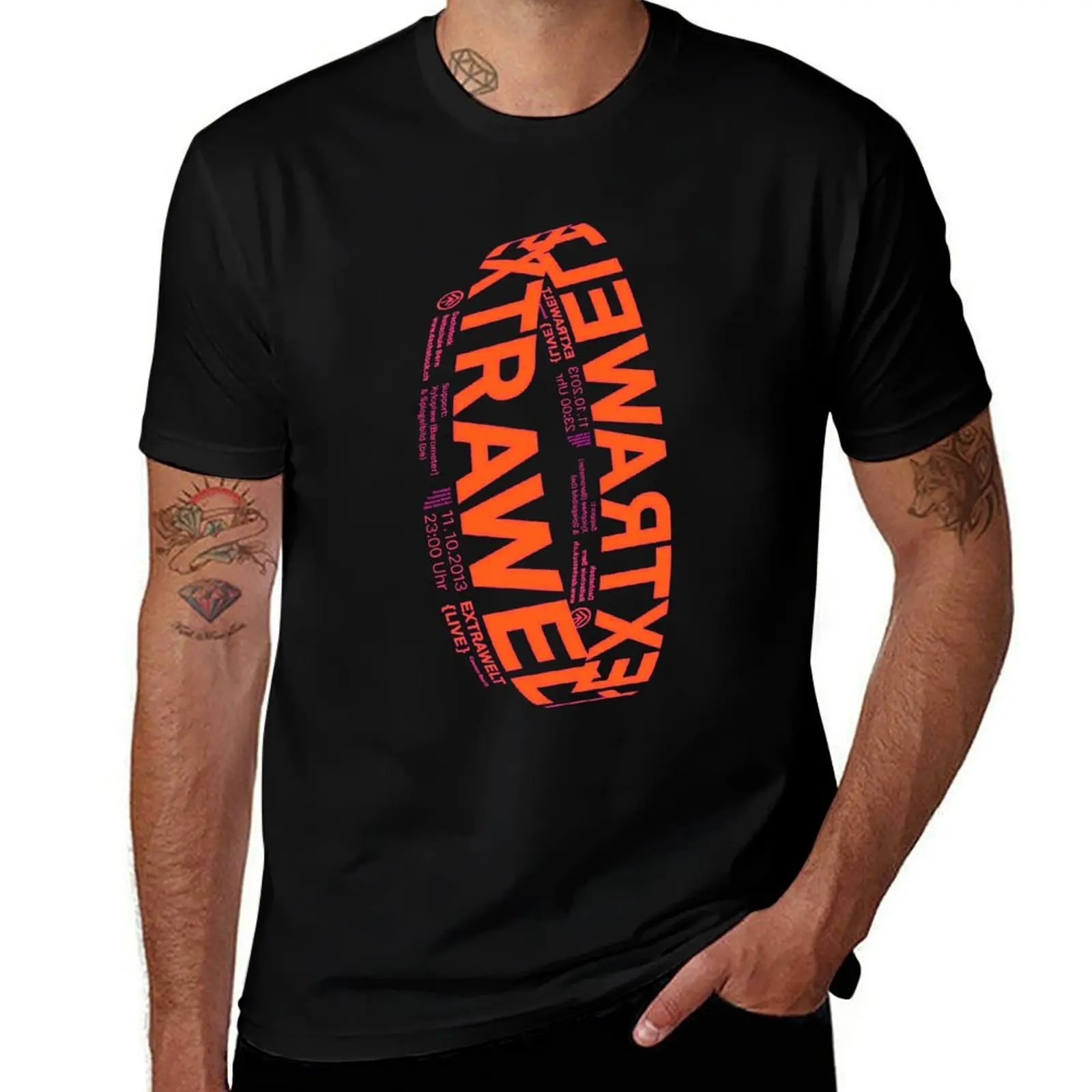 

Extrawelt Title Lettering Typography Text Arts Quotes T-Shirt plus size clothes luxury t-shirt slim fit t shirts for men