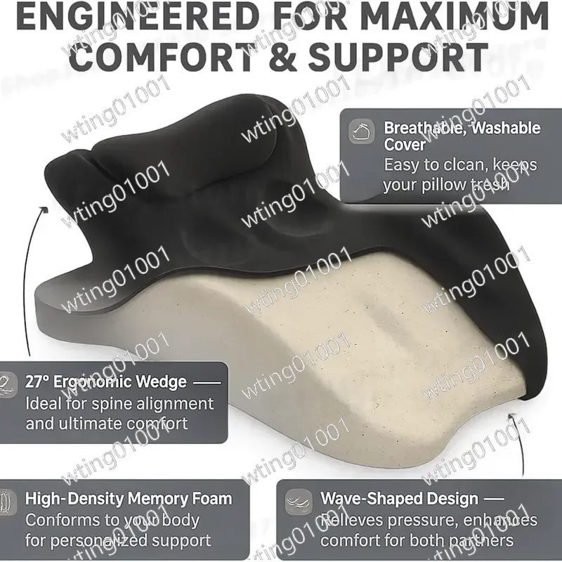 for Multi-functional Memory Foam Bed Pillow Leg Rest Pad Sleeping Support Cushion for Bedroom Relaxation Comfortable Lying