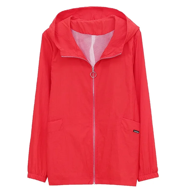 2023 New Autumn Women's Jacket Windbreaker Female Long Sleeve Jackets Hooded Casual Basic Coat Loose Outerwear