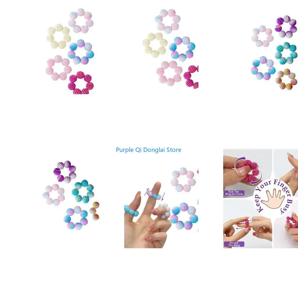 L21E ABS Plastic Finger Exercise Rings With Smooth Gliding Beads For Hand Relaxation