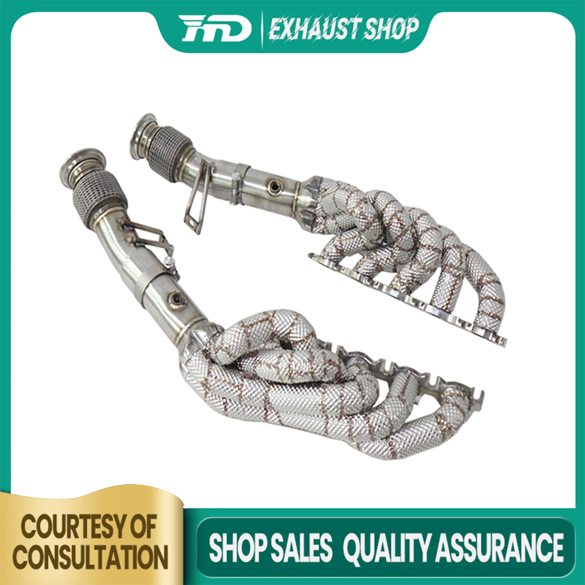 

High Quality Manifold For AUDI R8 5.2L Stainless Steel Exhaust System Heat Shield High Flow Performance Header HMD