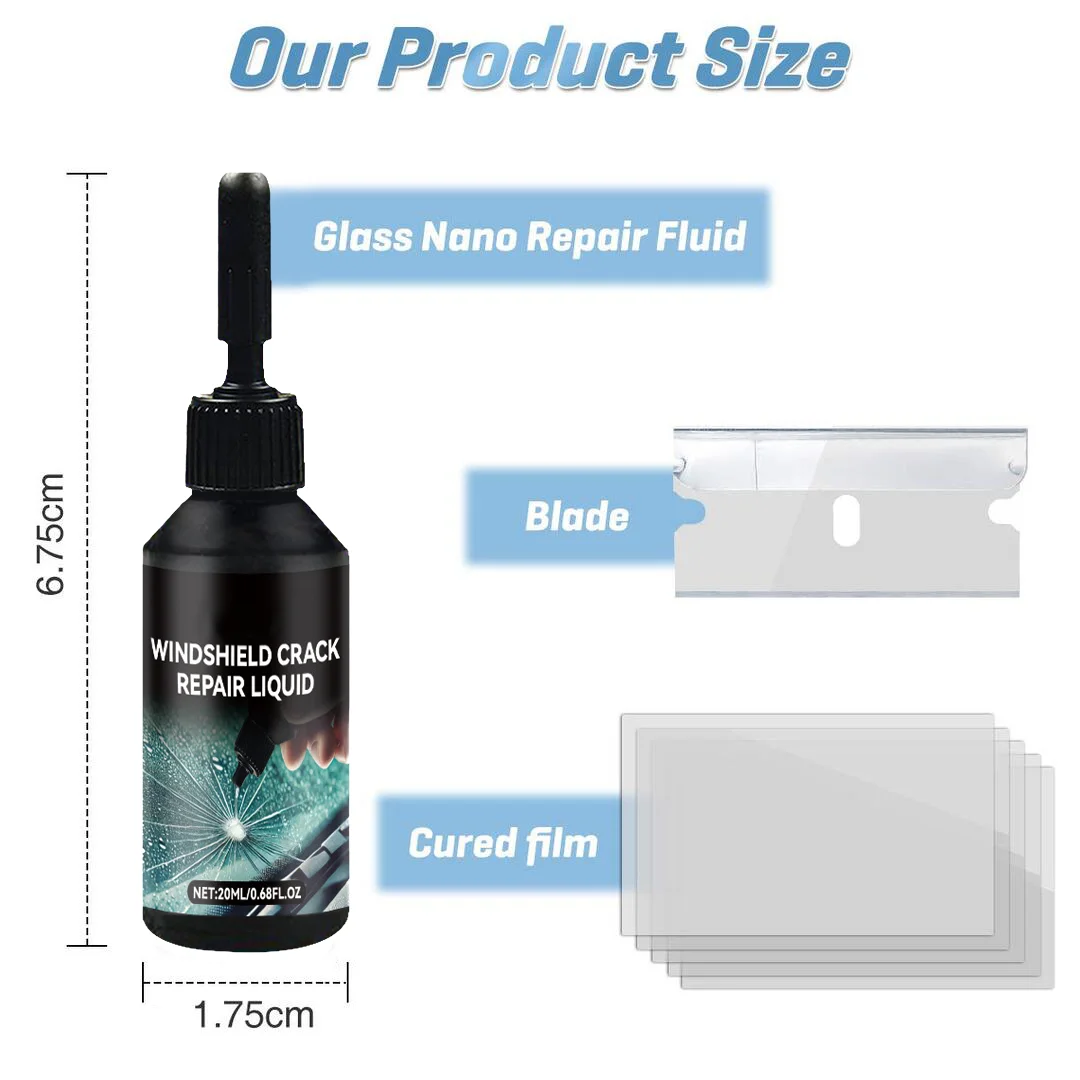 20ml Car Scratch Repair Adhesive for Glass 2024 New Car Windshield Crack Repair Fluid,Car Glass Scratch Repair Fluid Agent Tools