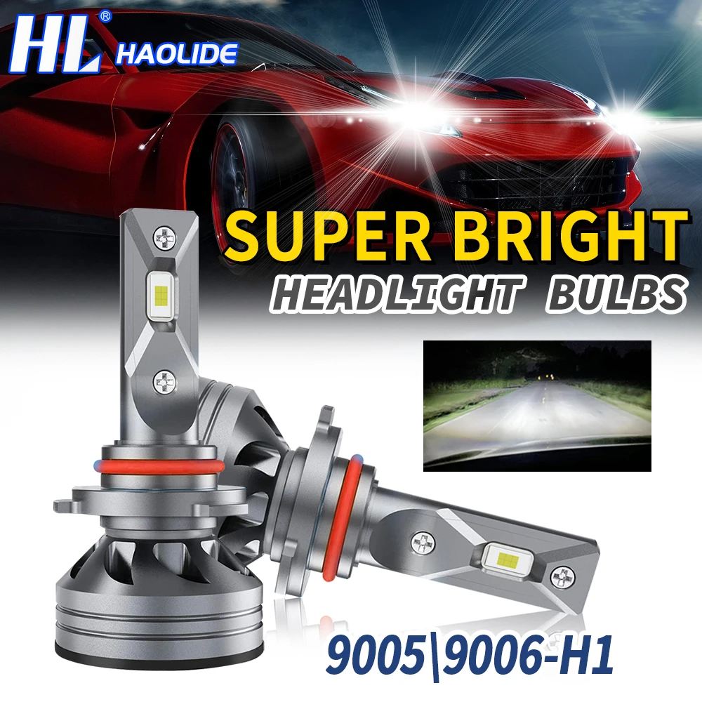 HL H1 LED Headlight Bulbs 1600W 500000lm High Power Car Lights Bulbs H1 9005 HB3 9006 HB4 Fog Lamps 6000K off-road use 12V 24V