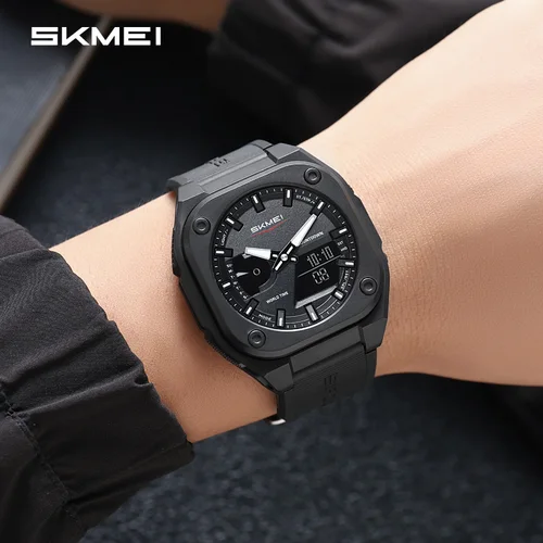 Imagen 2 del producto SKMEI 2328 Nuevo reloj digital Reloj de pulsera deportivo de moda para hombre Cuenta regresiva Tiempo de ahorro de luz diurna con 5 relojes de despertador a prueba de agua