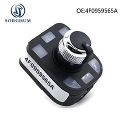 Sorgo chromowe lusterko boczne widok z tyłu kontroli pokrętło przełącznika 4F0959565A 4FD959565A dla AUDI A1 A2 A3 A4 S4 B6 A6 S6 A8 R8 Q7 R8 TT