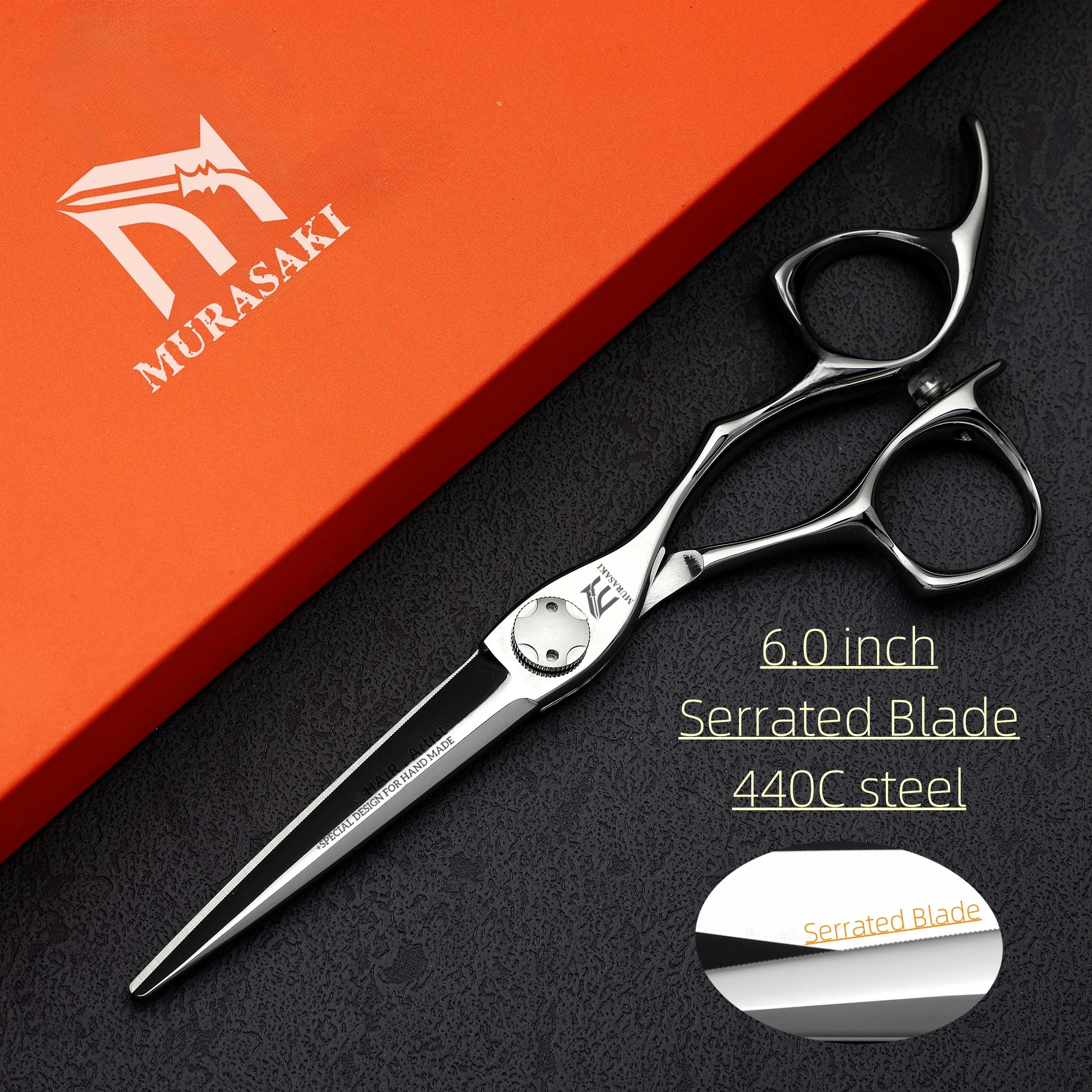 Professionelle Haarausdünnungsschere mit Matter Oberfläche, VG10 Kobaltstahl Friseurschere, Scharfe und Langlebige Haarschneidemaschine – Detail 15