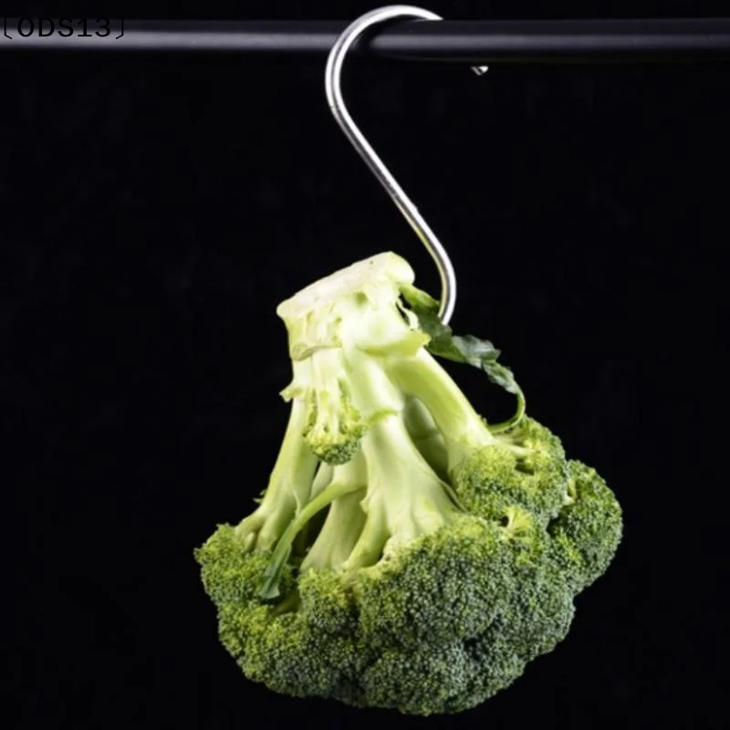 [ODS13] 10個の丈夫な肉フック、ステンレス製の肉屋用S字型フック、鋭い先端付き、キッチンベーキングツール用