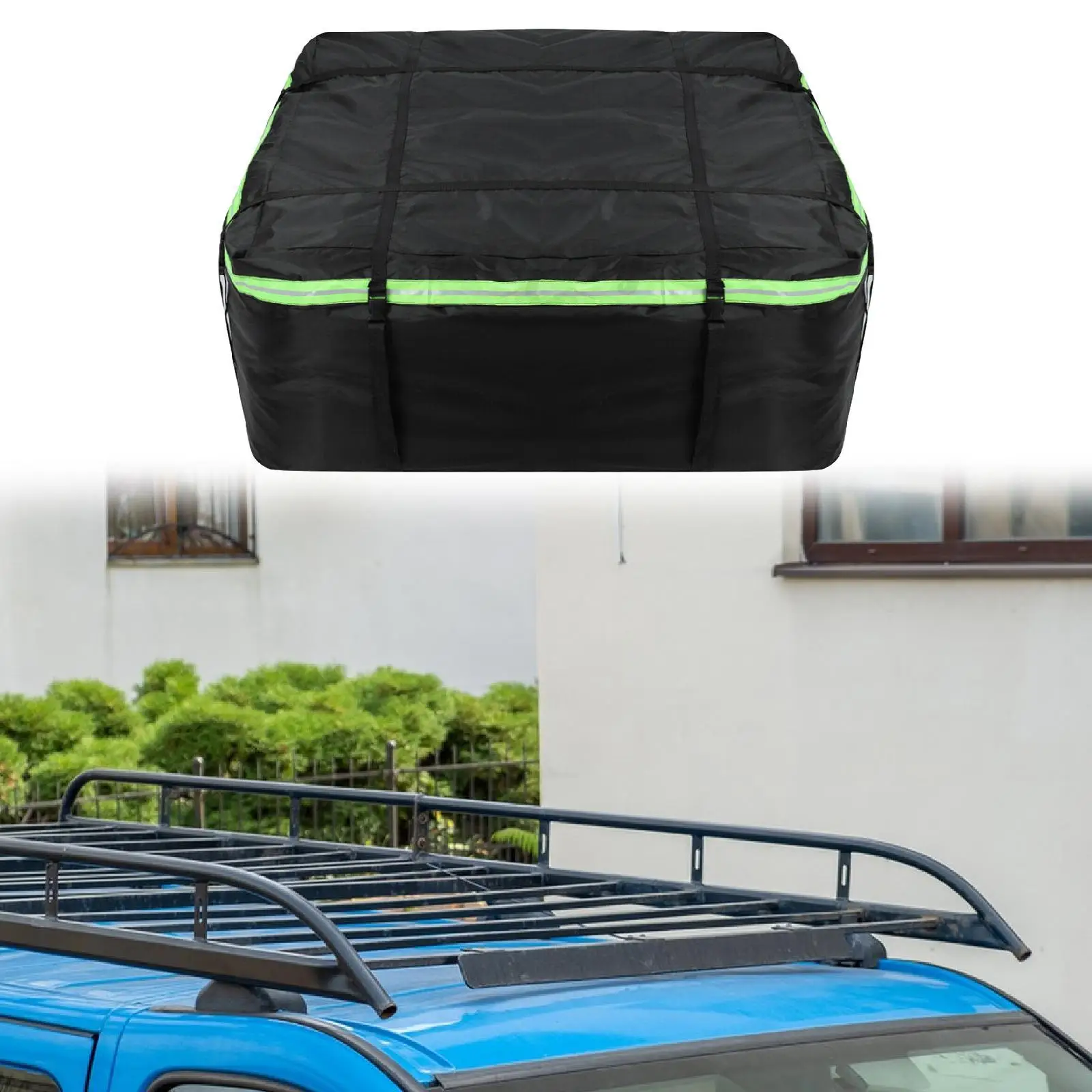 

Car Rooftop Cargo Carrier Roof Rack with Night Reflective Strip, Waterproof Car Rooftop Bag Roof Cargo Bag for Outdoor Travel