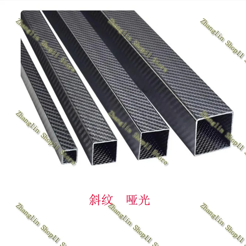 1Pc 3K Twill Matte Full Carbon Fiber Square Tube High Strength 500mm 8mm 10mm 12mm 15mm 18mm 20mm 22mm 24mm