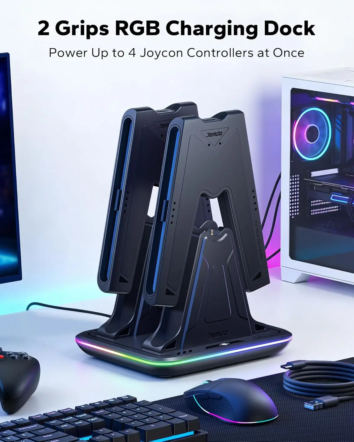 

Charging Dock for Nintendo Switch 2(2025) for Joy-Con 2, Dual-Direction Fast Controller Charger Station for Joycon 2 Accessories