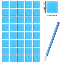 2*2cm Blue Cross Stitch Dotting Glues Accessories Diamond Painting Embroidery Glue Clay Wax Mud With Pen DIY Embroidery Tool Kit