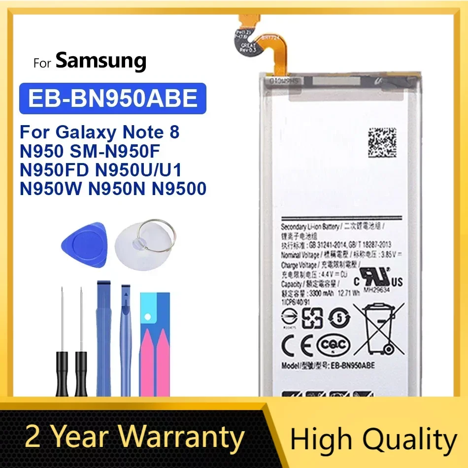 

Battery EB-BN950ABE 3300mAh For Samsung Galaxy Note 8 Note8 N950 SM-N950F N950FD N950U/U1 N950W N950N N9500 Bateria