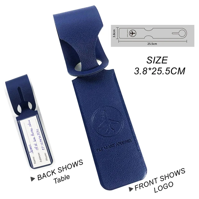 1PC PU Leather Luggage Tag Creative Baggage Suitcase Identifier ID Addres Holder Boarding Tags Portable Label Travel Accessories 3 PU Leather Luggage Tag Creative Baggage Suitcase Identifier ID Addres Holder Boarding Tags Portable Label Travel – view 3