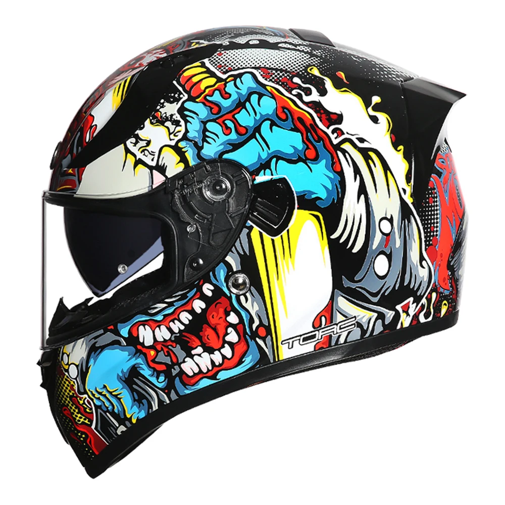 

M-4XL Monster Wear-Resistant Motocross Accessories Anti-Fall Motorcycle Kask Full Face Racing Helmets Breathable Head Protection