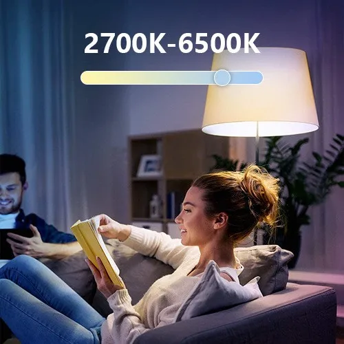 ZAOXI 7 واط 100-264 فولت الذكية واي فاي بلوتوث التحكم عن بعد RGB مصابيح كهربائية جوجل المنزل الأمازون اليكسا عكس الضوء 2700 كيلو ~ 6500 كيلو LED لمبة