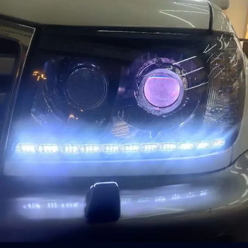 Customized Full LED Headlights For Toyota LC100 Bi-xenon Projector Lens Front Lamps With DRL