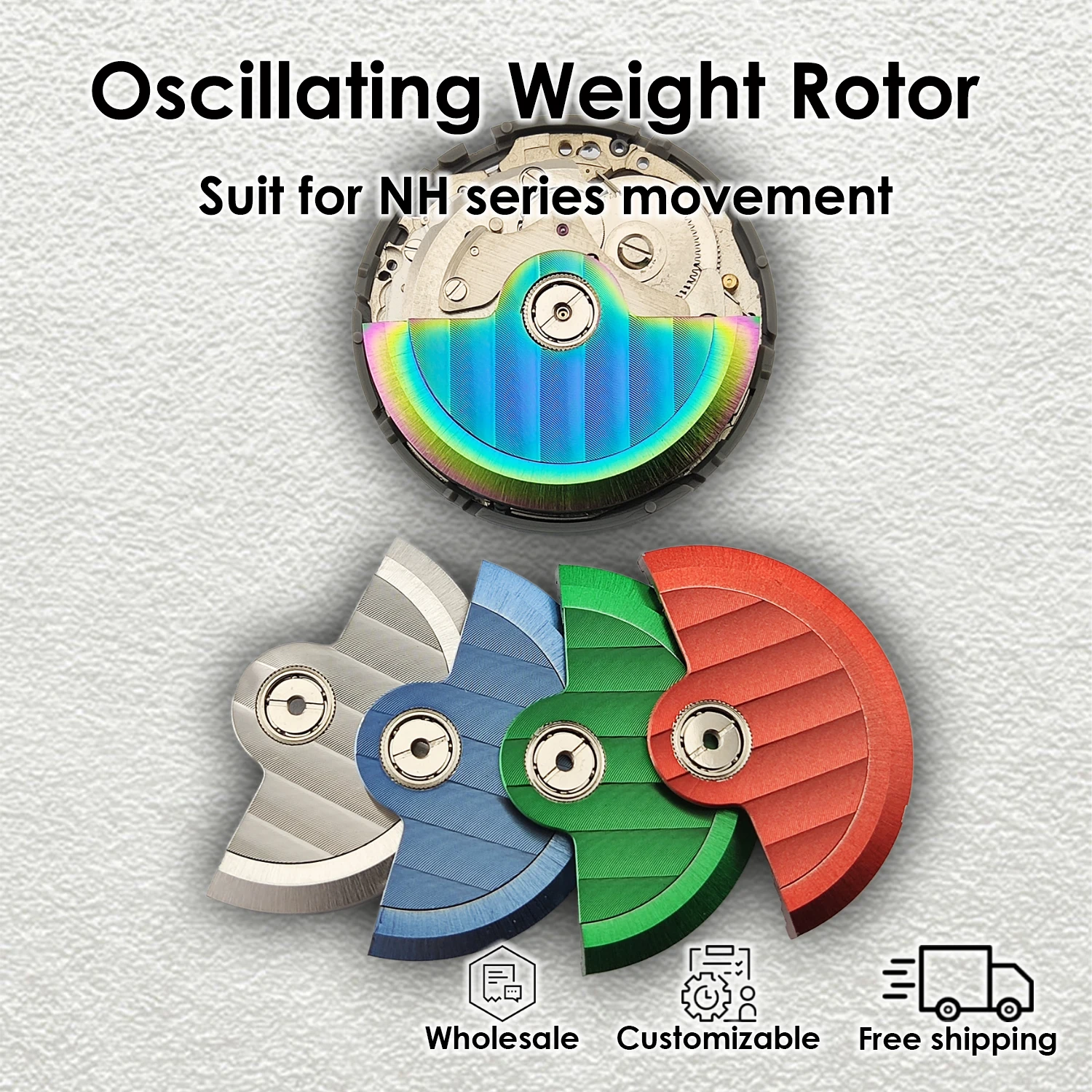 

Oscillating Weight Rotor Lines grain suit for NH series 4R35B 4R36A Automatic movement Refit Accessory Free assemble wholesale