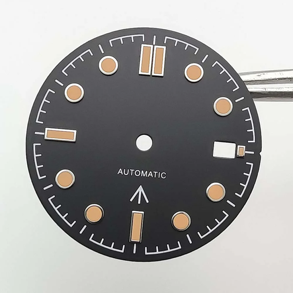 

NH35 Dial 31MM Green Luminous Watch Dial for NH35 NH36 4R35 Movement Single Calendar Watch Faces for SKX007 Modified Accessories