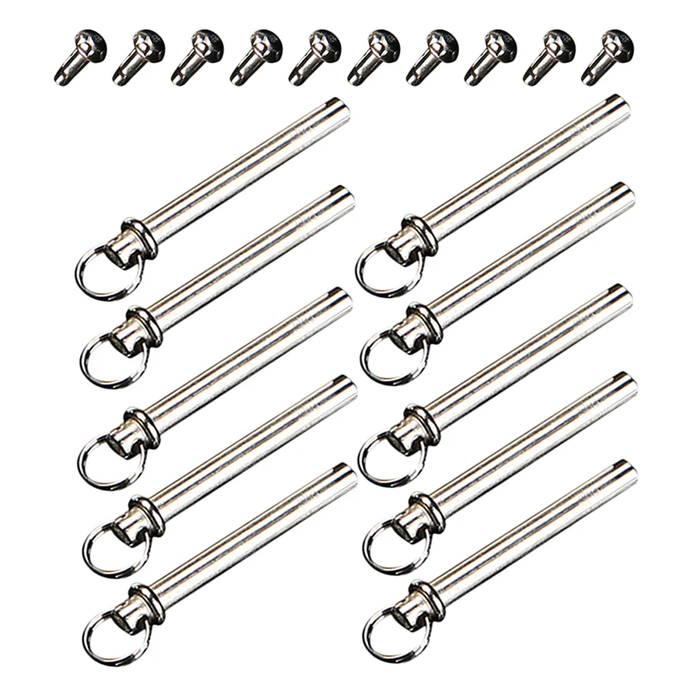 10 Sets Toys Fan Nail Accessories Folding Shaft Rivet and Nut Replacement Hand Fasteners Repairing Kit Silver Baby