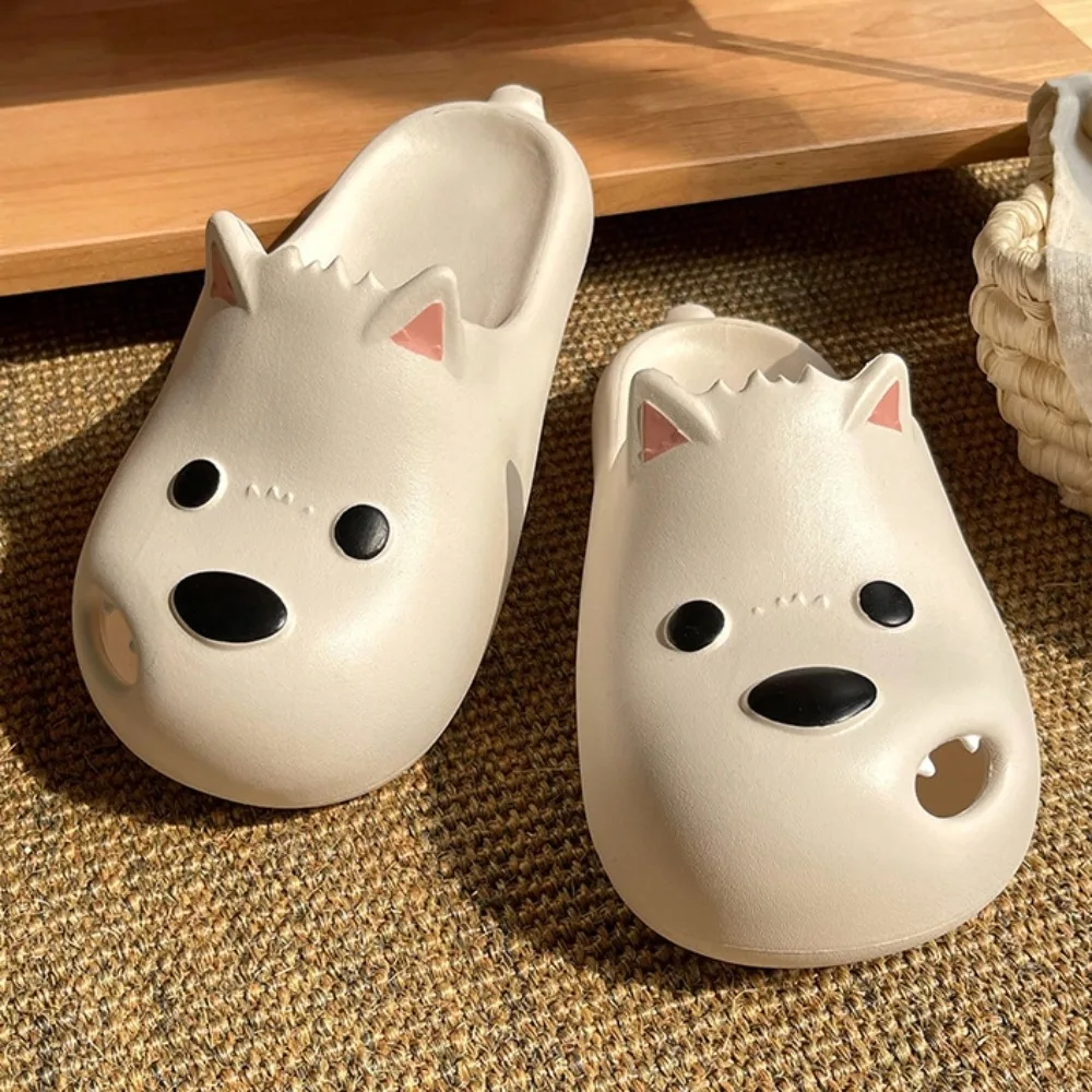 Kreative West Highland White Terrier Hausschuhe, weicher Boden, rutschfeste Welpen-Hausschuhe, dicke Sohle, niedliche Paare, EVA-Hunde-Sandale, Schlafzimmer