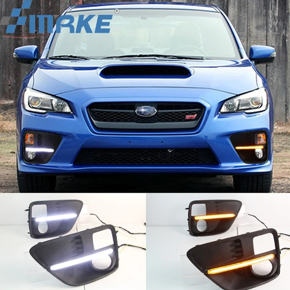 

2Pcs For 2015 2016 2017 Subaru WRX/WRX STI 2015 2016 2017 LED Daytime Running Light Fog Bezel DRL Lamp+Turn Signal Light