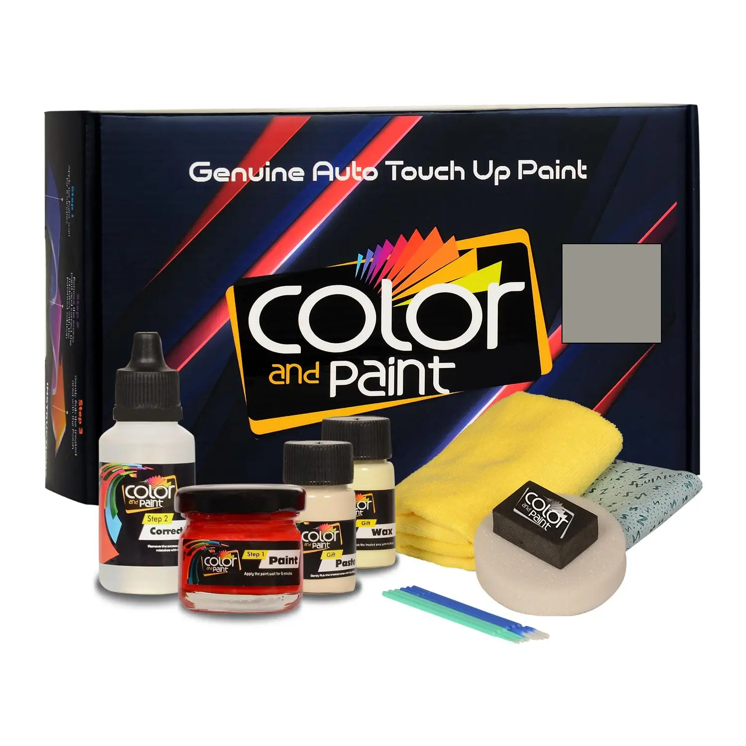 Color and Paint compatible with Proton Automotive Touch Up Paint - GALAXY GREY MET - 085 - Basic Care