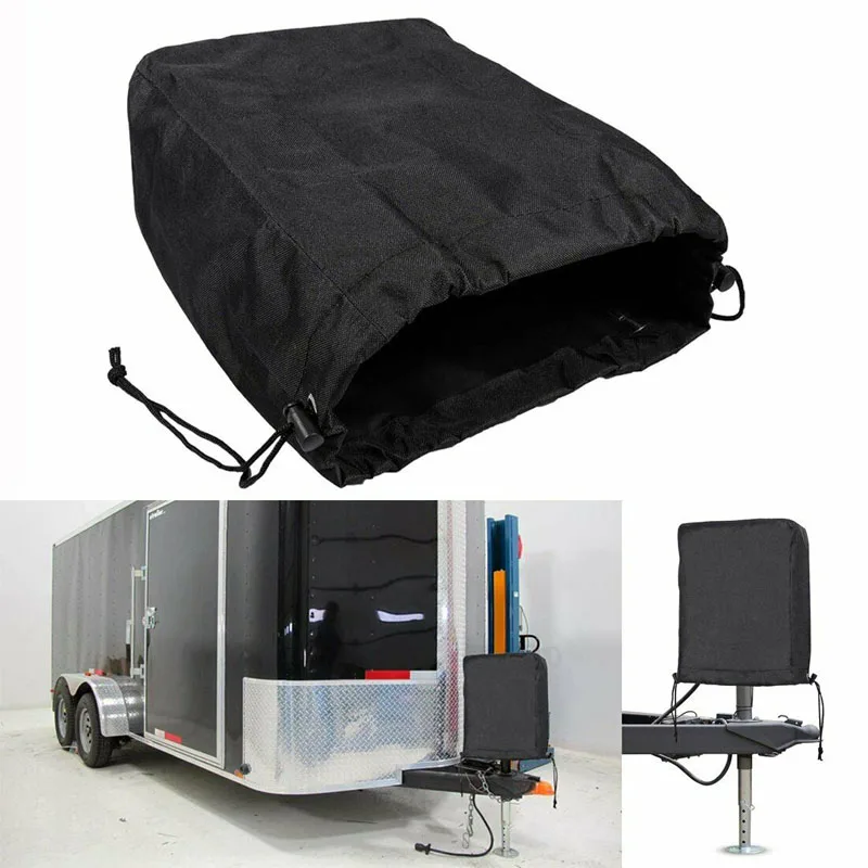 TElectric Tongue Jack Cover for Travel Trailers, Campers, RV-Superior Waterproof Material-No Seams On Top