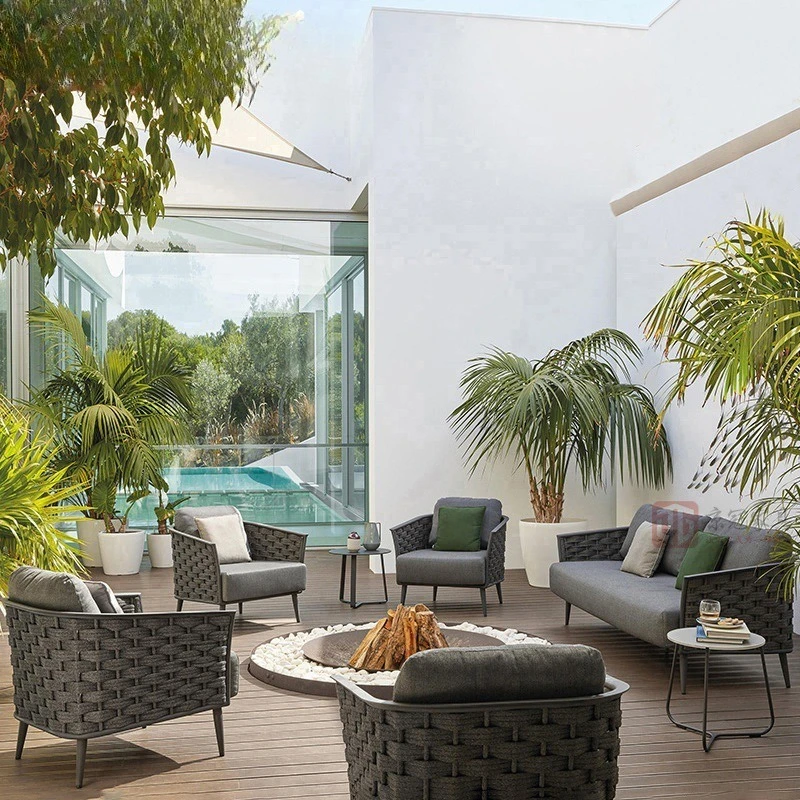 

Outdoor Rope Sofa Villa Hotel Sun Room Courtyard Garden Terrace Waterproof Outdoor Open Air