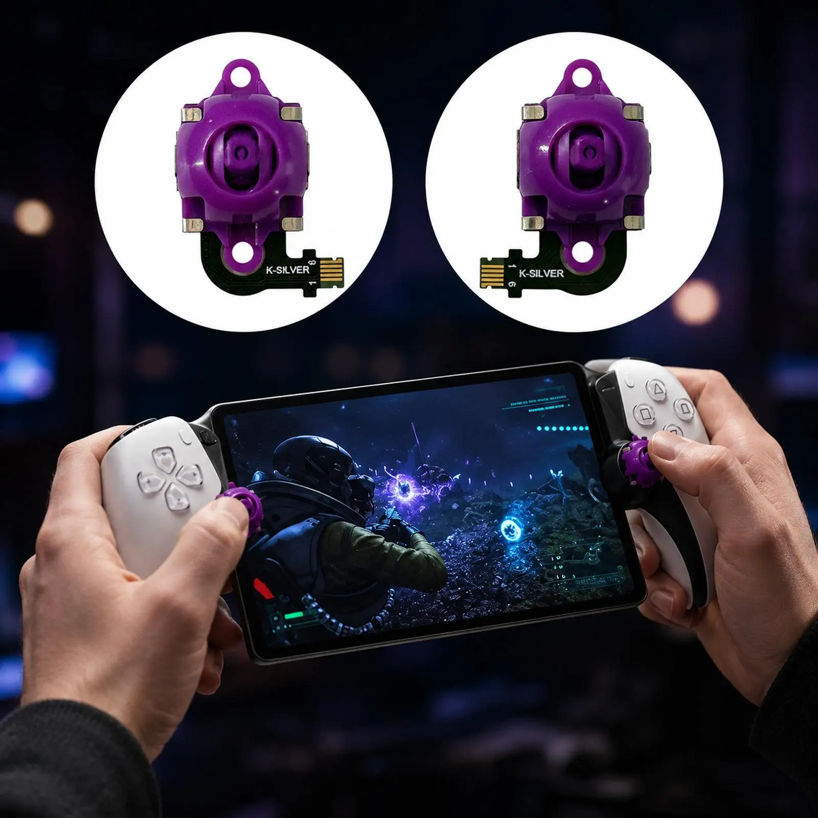 modulo-analogico-3d-tmr-hall-effect-para-reparo-de-joysticks-ps5-portal-ps-vr2-playstation-portal-vr2-thumbsticks-esquerdo-e-direito