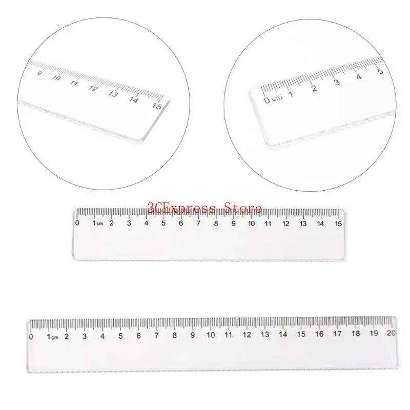 5 PCS 15cm 20cm حاكم المدارس الابتدائية وضع حاكم البلاستي