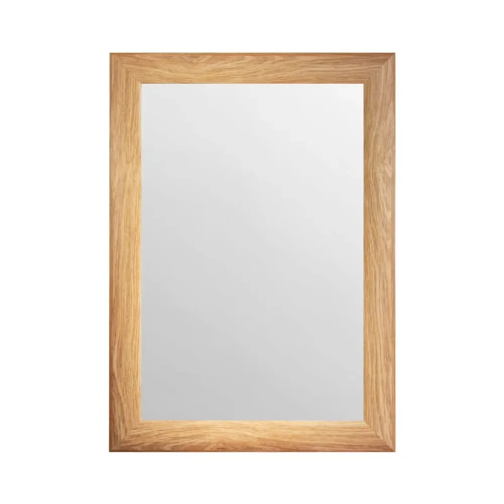 Espejo pared rectangular 40x60 cm marco madera natural tono roble moderno salón - Marcodecor