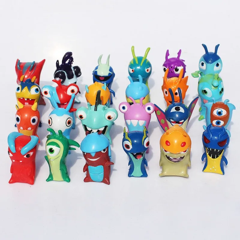 24pcs/set Slugterra Cartoon Anime PVC Action Figure Toys Collection Handmade Model Adorable Hobby Doll Xmas Gifts For Children