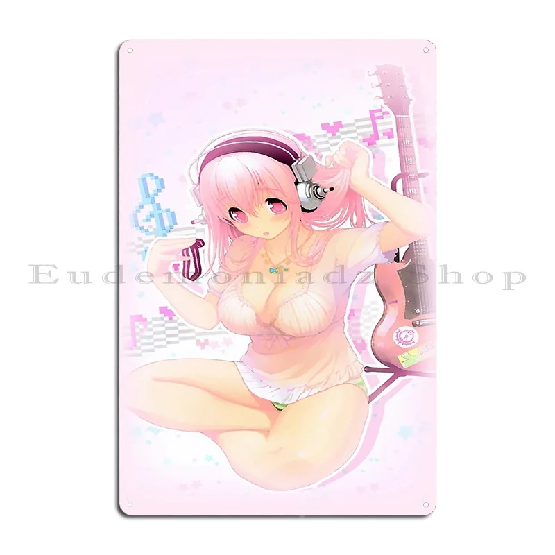 Super Sonico 2 Metal Sign Plaques Garage Club Living Room Wall Plaque Cinema Design Tin Sign Poster