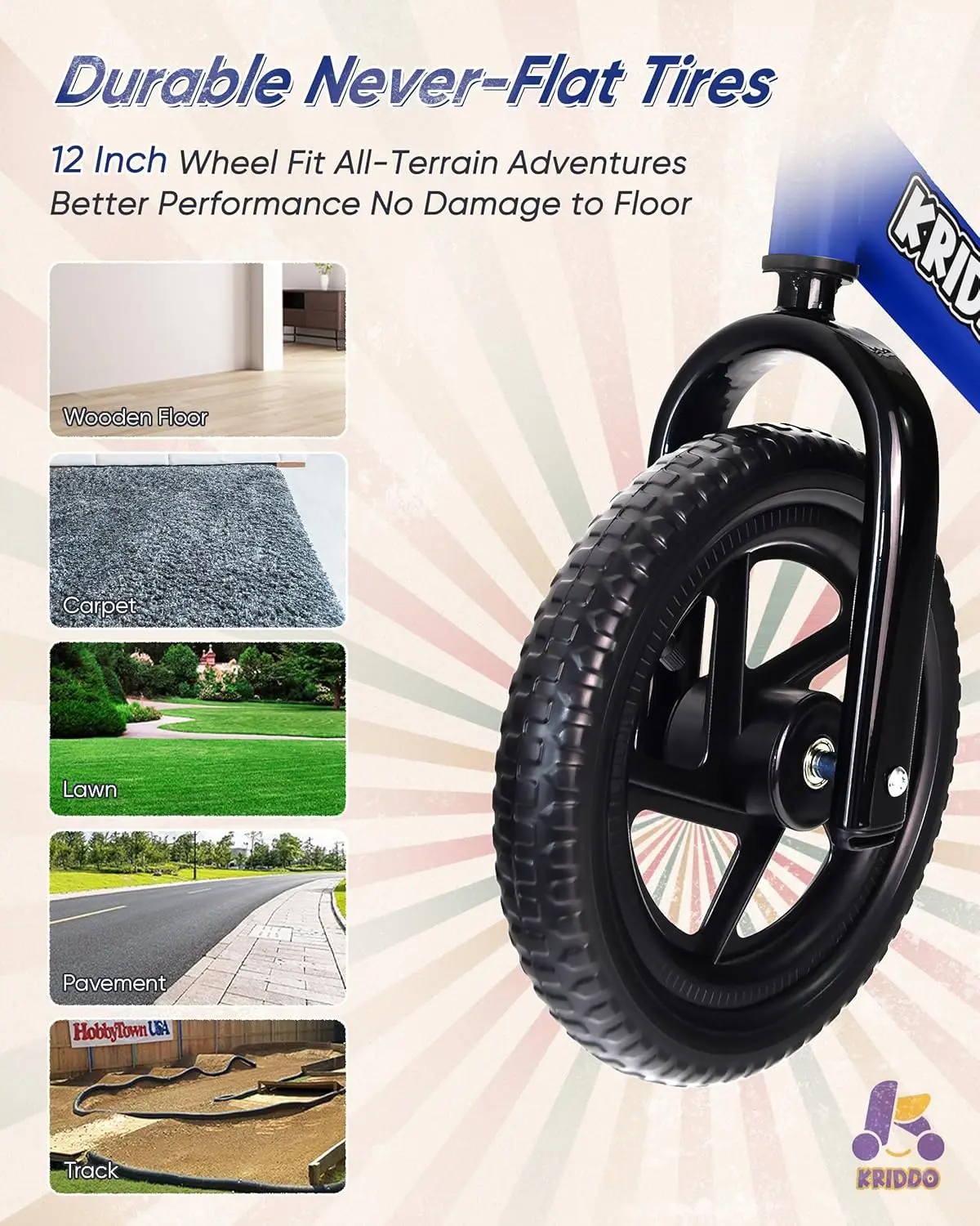 Balance Bike 2 Year Old, Toddler Balance Bike for Kids Aged 2-5, with DIY Colorful Stickers, Non-Slip Sporty Footrest, Racing-St