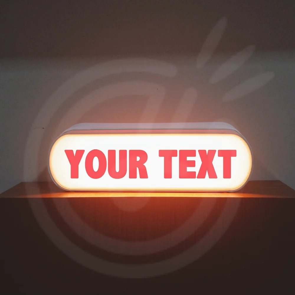 نص مخصص LED صندوق إضاءة أكريليك تسجيل الديكور الداخلي طاولة صغيرة ومصباح الجدار غرفة لافتات مصباح علامة مضيئة